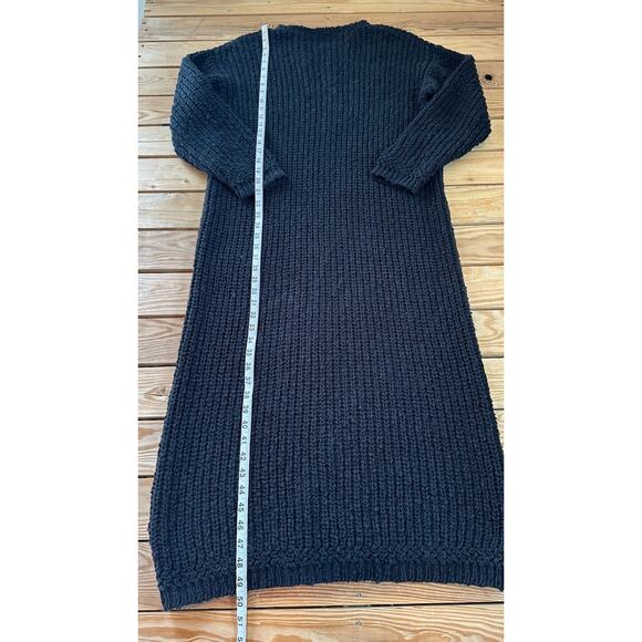 French Creek Midi Sweater Dress Size Large Women’s Black Cotton - Picture 7 of 9